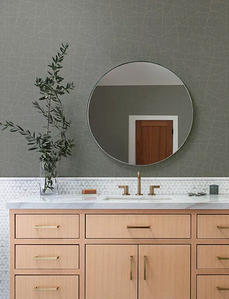 Alcott Charcoal Dotted Wallpaper