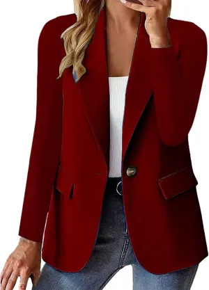 Blazers for Women 2025 Summer Open Front Long Sleeve Slim Fit Suit Jackets Lightweight Office Business Casual Jackets