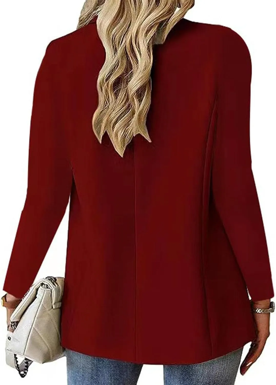 Blazers for Women 2025 Summer Open Front Long Sleeve Slim Fit Suit Jackets Lightweight Office Business Casual Jackets