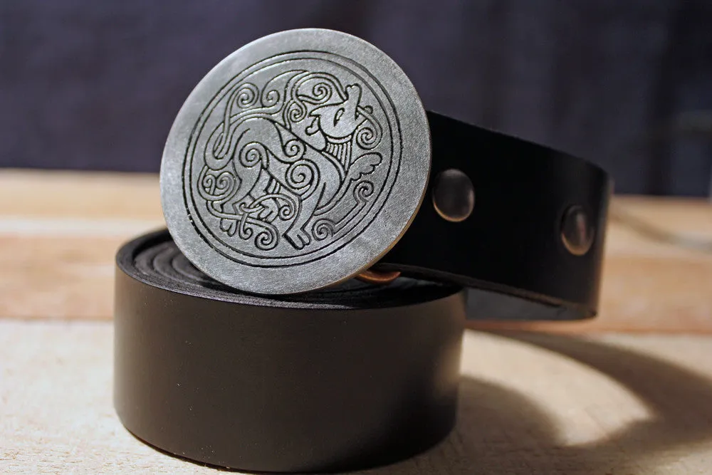 Celtic Dog Belt Buckle