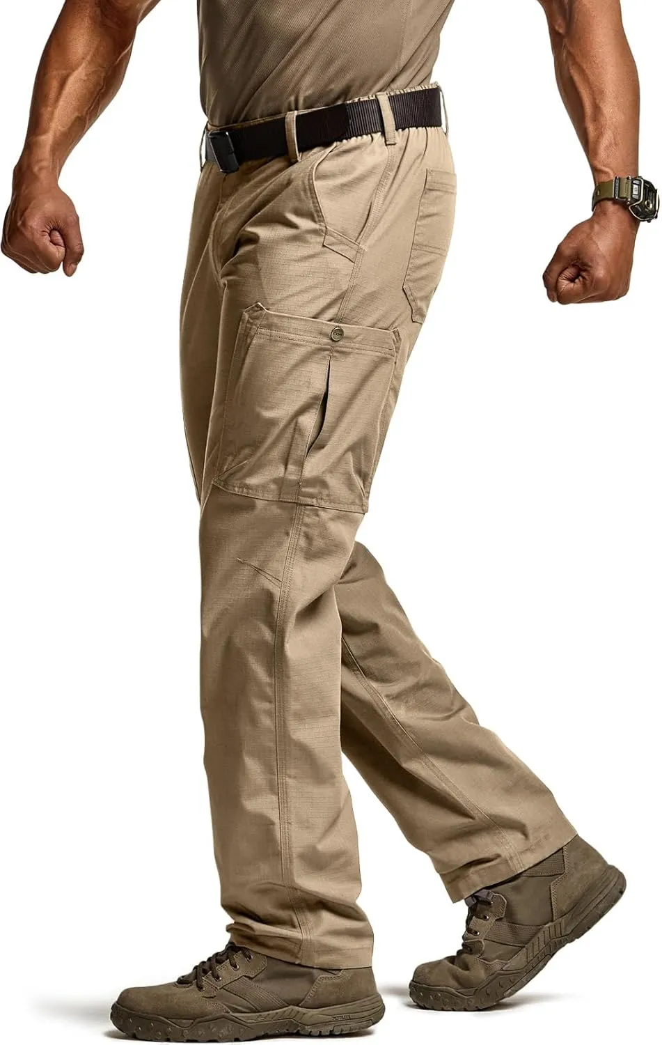 CQR Men's Military Cargo Pants, Water Resistant Ripstop Army Combat Tactical Pants, Outdoor Hunting Hiking EDC Work Pants