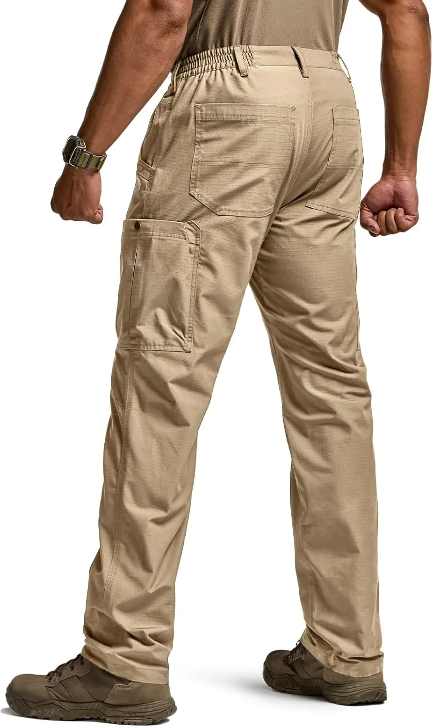 CQR Men's Military Cargo Pants, Water Resistant Ripstop Army Combat Tactical Pants, Outdoor Hunting Hiking EDC Work Pants