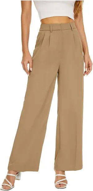 Effortless Tailored Wide Leg Pants for Women, Palazzo Pants for Women Dressy High Waist