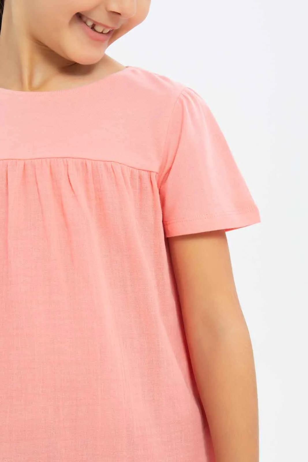 Girls Apricot Jersey Top