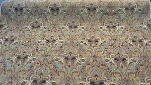 Gold Chinaisa Damask Chenille Upholstery Fabric By The Yard