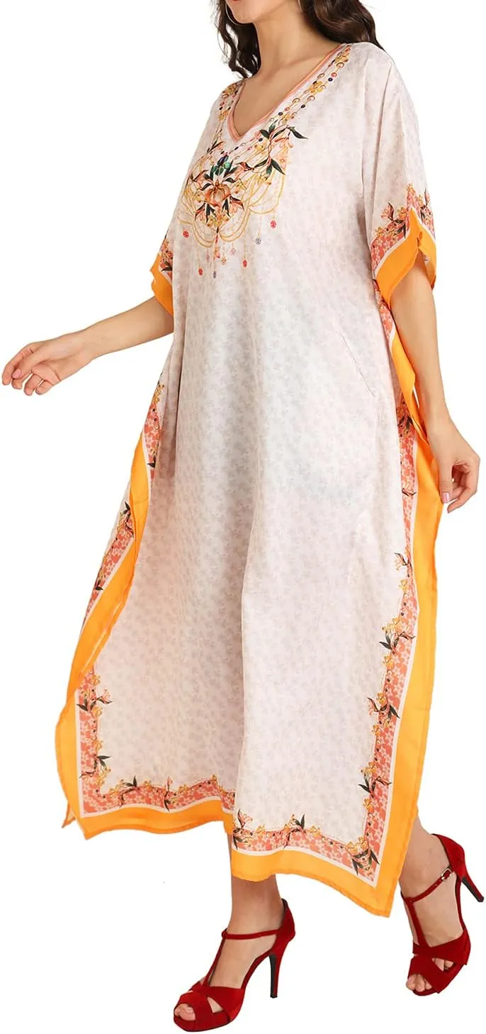 Miss Lavish London Long Kaftan for Women- African Beach & Modern Kaftan Dress for Party and weddings