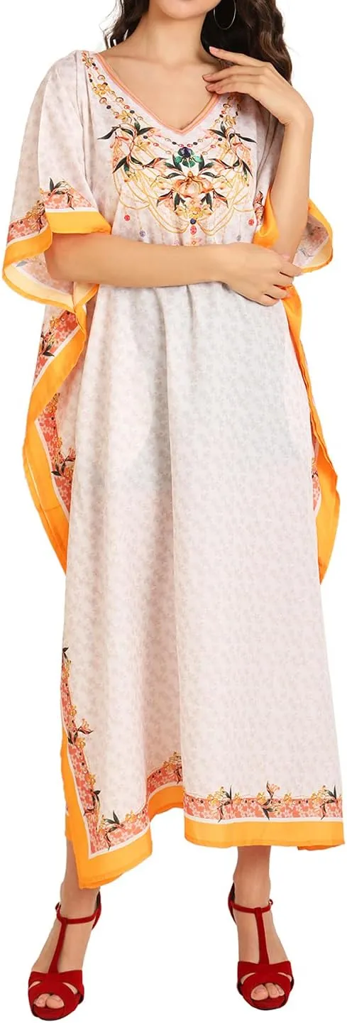 Miss Lavish London Long Kaftan for Women- African Beach & Modern Kaftan Dress for Party and weddings