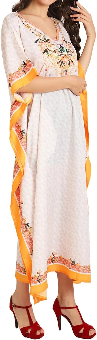 Miss Lavish London Long Kaftan for Women- African Beach & Modern Kaftan Dress for Party and weddings