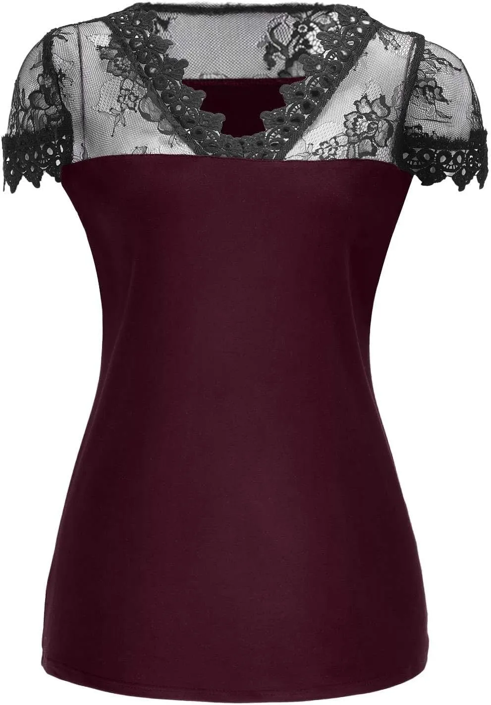 Sleeve Lace Short Cauasl Loose Blouse Women V-Neck Sexy Top Women's Blouse Long Sleeves Shirt Women