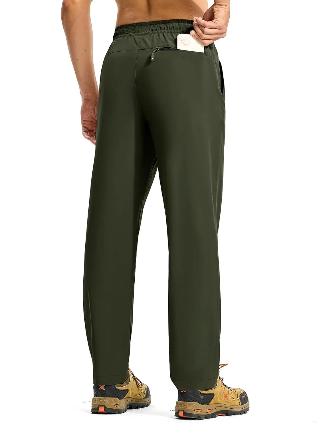 TBMPOY Mens Hiking Pants Lightweight Quick Dry 3 Pockets Travel Fishing Water-Resistant Athletic Workout Sweatpants