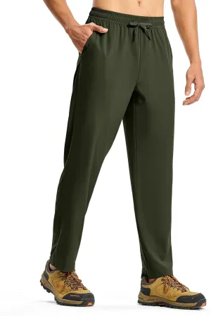 TBMPOY Mens Hiking Pants Lightweight Quick Dry 3 Pockets Travel Fishing Water-Resistant Athletic Workout Sweatpants
