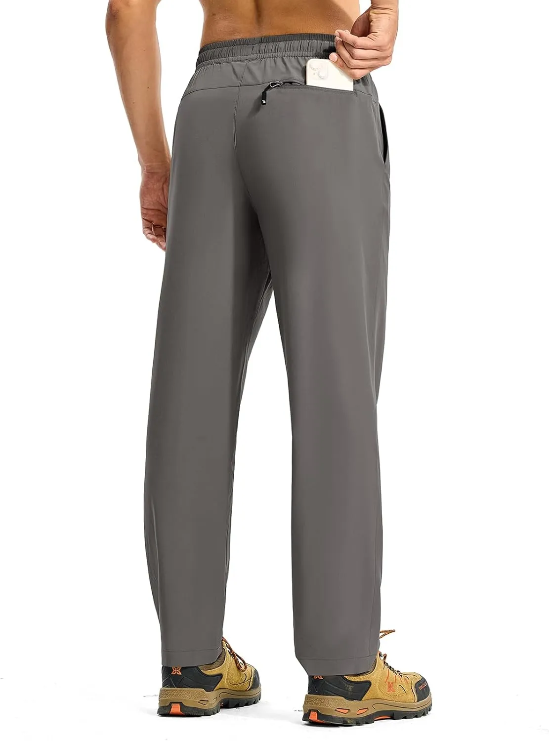 TBMPOY Mens Hiking Pants Lightweight Quick Dry 3 Pockets Travel Fishing Water-Resistant Athletic Workout Sweatpants