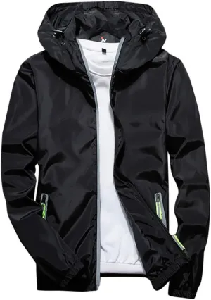 Windbreaker Jackets For Men Stylish Lightweight Long Sleeve Spring Fall Casual Zipper Waterproof Coats Mountain,M-7XL