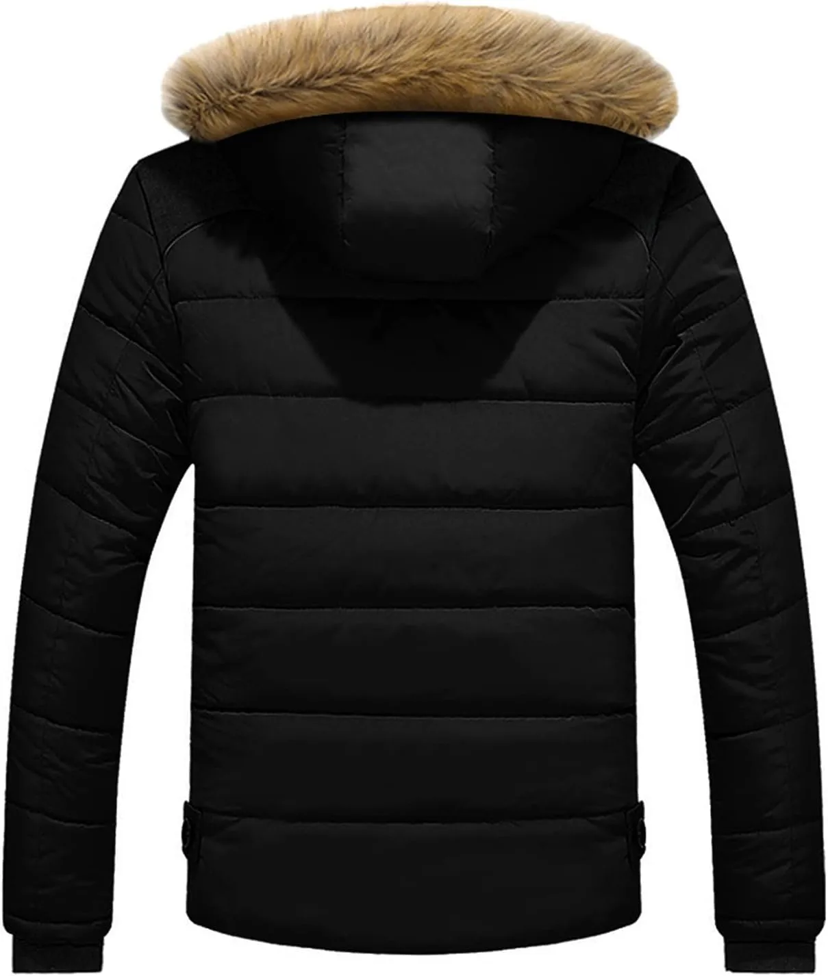 Ymosrh Jackets for Men Outdoor Warm Winter Thick Jacket Hooded Coat with Zipper Pocket Jackets